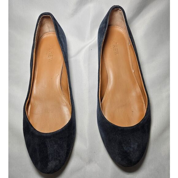 🆓 FREE J. Crew Factory Gray Blue Lily Suede Covered-Heel Flats sz 7.5 Basic 🆓 - Picture 6 of 12